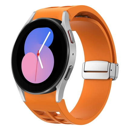 Richard Magnetic Folding Silver Buckle Silicone Watch Band, For Samsung Galaxy Watch 6 40 / 44mm, For Samsung Galaxy Watch 5 40 / 44mm, For Samsung Galaxy Watch 4 40 / 44mm - DealBuddy