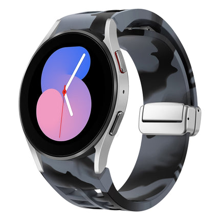 Richard Magnetic Folding Silver Buckle Silicone Watch Band, For Samsung Galaxy Watch 6 40 / 44mm, For Samsung Galaxy Watch 5 40 / 44mm, For Samsung Galaxy Watch 4 40 / 44mm - DealBuddy