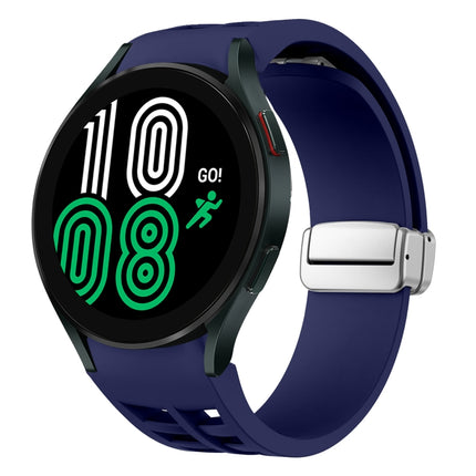 Richard Magnetic Folding Silver Buckle Silicone Watch Band, For Samsung Galaxy Watch 6 40 / 44mm, For Samsung Galaxy Watch 5 40 / 44mm, For Samsung Galaxy Watch 4 40 / 44mm - DealBuddy