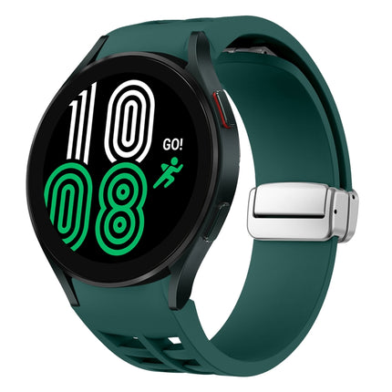 Richard Magnetic Folding Silver Buckle Silicone Watch Band, For Samsung Galaxy Watch 6 40 / 44mm, For Samsung Galaxy Watch 5 40 / 44mm, For Samsung Galaxy Watch 4 40 / 44mm - DealBuddy
