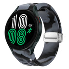 For Samsung Galaxy Watch 4 40 / 44mm / Black Gray Camouflage