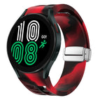 For Samsung Galaxy Watch 4 40 / 44mm / Black Red Camouflage