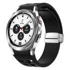Richard Magnetic Folding Silver Buckle Silicone Watch Band, For Samsung Galaxy Watch 4 Classic 42 / 46mm - DealBuddy