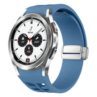 Richard Magnetic Folding Silver Buckle Silicone Watch Band