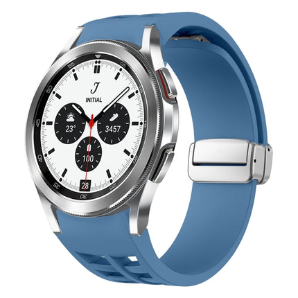 Richard Magnetic Folding Silver Buckle Silicone Watch Band, For Samsung Galaxy Watch 4 Classic 42 / 46mm - DealBuddy