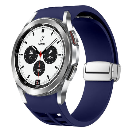 Richard Magnetic Folding Silver Buckle Silicone Watch Band, For Samsung Galaxy Watch 4 Classic 42 / 46mm - DealBuddy