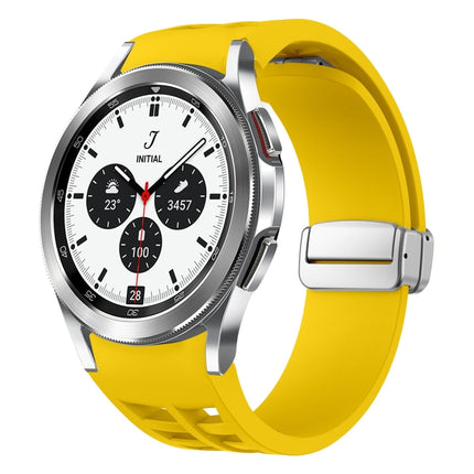 Richard Magnetic Folding Silver Buckle Silicone Watch Band, For Samsung Galaxy Watch 4 Classic 42 / 46mm - DealBuddy