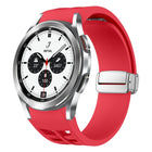 Richard Magnetic Folding Silver Buckle Silicone Watch Band