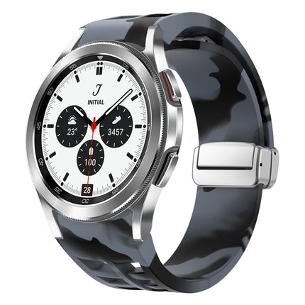Richard Magnetic Folding Silver Buckle Silicone Watch Band, For Samsung Galaxy Watch 4 Classic 42 / 46mm - DealBuddy