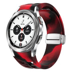 For Samsung Galaxy Watch 4 Classic 42 / 46mm / Black Red Camouflage