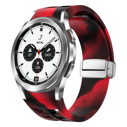 Richard Magnetic Folding Silver Buckle Silicone Watch Band, For Samsung Galaxy Watch 4 Classic 42 / 46mm - DealBuddy