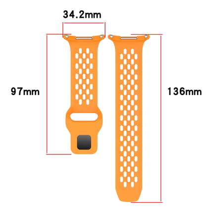 Reverse Buckle Silicone Breathable Watch Band