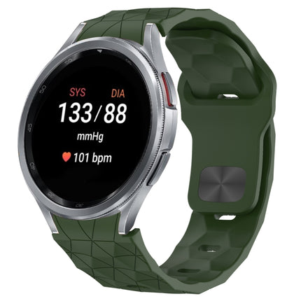 Football Texture Reverse Buckle Silicone Watch Band, For Samsung Galaxy Watch FE 40mm, For Samsung Galaxy Watch 7 44mm, For Samsung Galaxy Watch 7 40mm, For Samsung Galaxy Watch 6 Classic 47mm