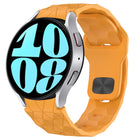 Football Texture Reverse Buckle Silicone Watch Band, For Samsung Galaxy Watch 6 44mm, For Samsung Galaxy Watch 6 40mm, For Samsung Galaxy Watch 6 Classic 43mm, For Samsung Galaxy watch 5 Pro Golf Edition