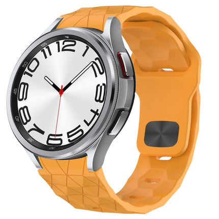 Football Texture Reverse Buckle Silicone Watch Band, For Samsung Galaxy Watch FE 40mm, For Samsung Galaxy Watch 7 44mm, For Samsung Galaxy Watch 7 40mm, For Samsung Galaxy Watch 6 Classic 47mm