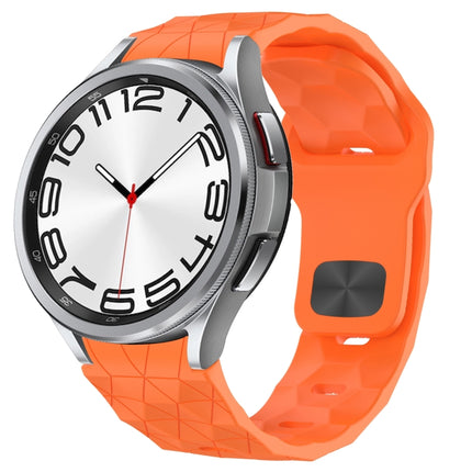 Football Texture Reverse Buckle Silicone Watch Band, For Samsung Galaxy Watch FE 40mm, For Samsung Galaxy Watch 7 44mm, For Samsung Galaxy Watch 7 40mm, For Samsung Galaxy Watch 6 Classic 47mm