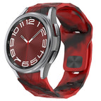 For Samsung Galaxy Watch 6 Classic 43mm / Camouflage Red