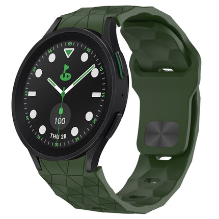 Football Texture Reverse Buckle Silicone Watch Band, For Samsung Galaxy Watch 6 44mm, For Samsung Galaxy Watch 6 40mm, For Samsung Galaxy Watch 6 Classic 43mm, For Samsung Galaxy watch 5 Pro Golf Edition