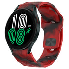 For Samsung Galaxy Watch 4 44mm / Camouflage Red