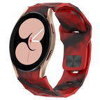 For Samsung Galaxy Watch 4 40mm / Camouflage Red