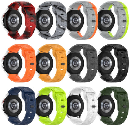 Football Texture Reverse Buckle Silicone Watch Band, For Samsung Galaxy Watch FE 40mm, For Samsung Galaxy Watch 7 44mm, For Samsung Galaxy Watch 7 40mm, For Samsung Galaxy Watch 6 Classic 47mm