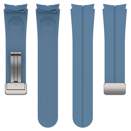 Magnetic Folding Silver Buckle Silicone Watch Band, For Samsung Galaxy Watch FE 40mm, For Samsung Galaxy Watch7 40 / 44mm - DealBuddy