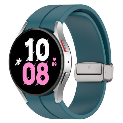 Magnetic Folding Silver Buckle Silicone Watch Band