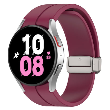 Magnetic Folding Silver Buckle Silicone Watch Band, For Samsung Galaxy Watch FE 40mm, For Samsung Galaxy Watch7 40 / 44mm - DealBuddy