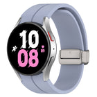 Magnetic Folding Silver Buckle Silicone Watch Band, For Samsung Galaxy Watch FE 40mm, For Samsung Galaxy Watch7 40 / 44mm - DealBuddy