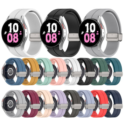 Magnetic Folding Silver Buckle Silicone Watch Band