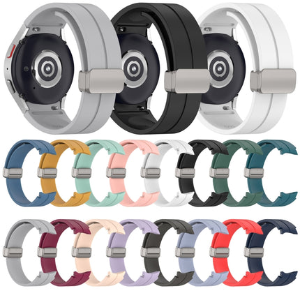 Magnetic Folding Silver Buckle Silicone Watch Band