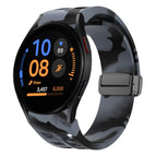 Fof Samsung Galaxy Watch FE 40mm / Black Gray Camouflage