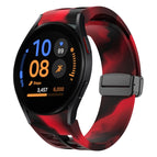 Fof Samsung Galaxy Watch FE 40mm / Black Red Camouflage
