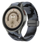 For Sansung Galaxy Watch 5 Pro 45mm / Black Gray Camouflage