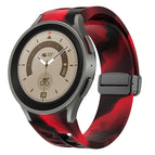 For Sansung Galaxy Watch 5 Pro 45mm / Black Red Camouflage