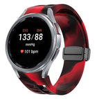For Samsung Galaxy Watch 7 40 / 44mm / Black Red Camouflage