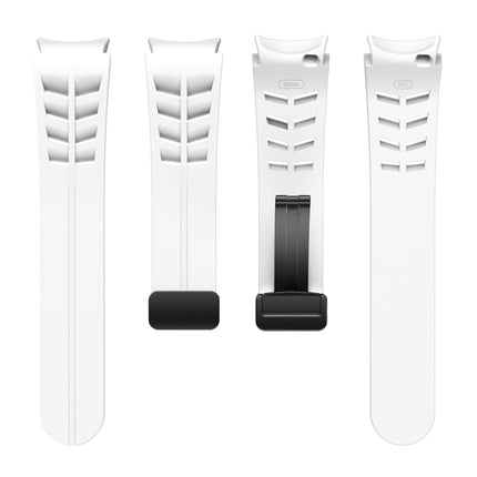 Richard Magnetic Folding Black Buckle Silicone Watch Band, For Samsung Galaxy Watch 6 40 / 44mm, For Sansung Galaxy Watch 5 Pro Golf Edition, For Samsung Galaxy Watch 5 Golf Edition
