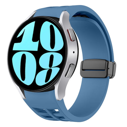 Richard Magnetic Folding Black Buckle Silicone Watch Band, For Samsung Galaxy Watch 6 40 / 44mm, For Sansung Galaxy Watch 5 Pro Golf Edition, For Samsung Galaxy Watch 5 Golf Edition