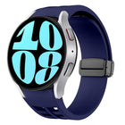 Richard Magnetic Folding Black Buckle Silicone Watch Band, For Samsung Galaxy Watch 6 40 / 44mm, For Sansung Galaxy Watch 5 Pro Golf Edition, For Samsung Galaxy Watch 5 Golf Edition
