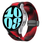 For Samsung Galaxy Watch 6 40 / 44mm / Black Red Camouflage