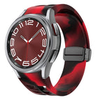 For Samsung Galaxy Watch 6 class 43 / 47mmic / Black Red Camouflage
