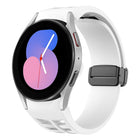 Richard Magnetic Folding Black Buckle Silicone Watch Band, For Samsung Galaxy Watch 5 40 / 44mm, For Sansung Galaxy Watch 5 Pro 45mm, Fou Samsung Galaxy Watch 4 40 / 44mm