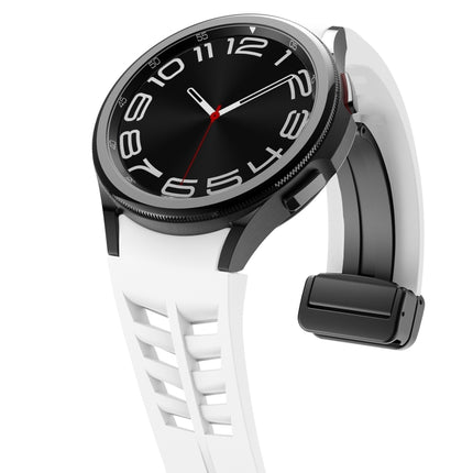 Richard Magnetic Folding Black Buckle Silicone Watch Band, For Samsung Galaxy Watch 5 40 / 44mm, For Sansung Galaxy Watch 5 Pro 45mm, Fou Samsung Galaxy Watch 4 40 / 44mm