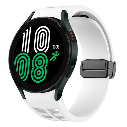 Richard Magnetic Folding Black Buckle Silicone Watch Band, For Samsung Galaxy Watch 5 40 / 44mm, For Sansung Galaxy Watch 5 Pro 45mm, Fou Samsung Galaxy Watch 4 40 / 44mm