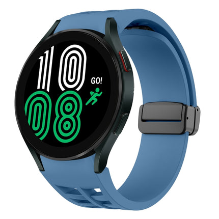 Richard Magnetic Folding Black Buckle Silicone Watch Band, For Samsung Galaxy Watch 5 40 / 44mm, For Sansung Galaxy Watch 5 Pro 45mm, Fou Samsung Galaxy Watch 4 40 / 44mm
