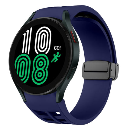 Richard Magnetic Folding Black Buckle Silicone Watch Band, For Samsung Galaxy Watch 5 40 / 44mm, For Sansung Galaxy Watch 5 Pro 45mm, Fou Samsung Galaxy Watch 4 40 / 44mm