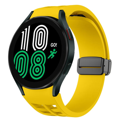 Richard Magnetic Folding Black Buckle Silicone Watch Band, For Samsung Galaxy Watch 5 40 / 44mm, For Sansung Galaxy Watch 5 Pro 45mm, Fou Samsung Galaxy Watch 4 40 / 44mm