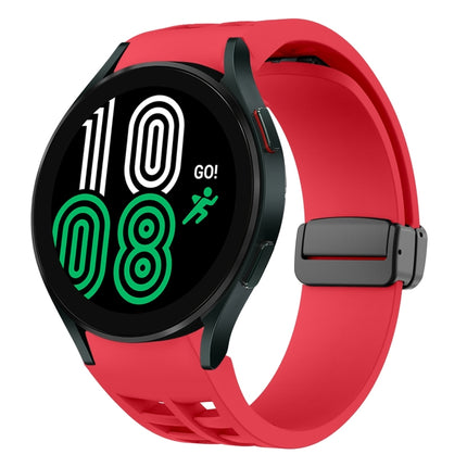 Richard Magnetic Folding Black Buckle Silicone Watch Band, For Samsung Galaxy Watch 5 40 / 44mm, For Sansung Galaxy Watch 5 Pro 45mm, Fou Samsung Galaxy Watch 4 40 / 44mm