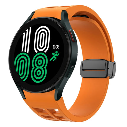Richard Magnetic Folding Black Buckle Silicone Watch Band, For Samsung Galaxy Watch 5 40 / 44mm, For Sansung Galaxy Watch 5 Pro 45mm, Fou Samsung Galaxy Watch 4 40 / 44mm