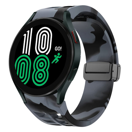 Richard Magnetic Folding Black Buckle Silicone Watch Band, For Samsung Galaxy Watch 5 40 / 44mm, For Sansung Galaxy Watch 5 Pro 45mm, Fou Samsung Galaxy Watch 4 40 / 44mm